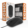 Techie Echo Wired Optical Mouse | USB Mouse for PC & Laptop | Ergonomic Computer Mouse