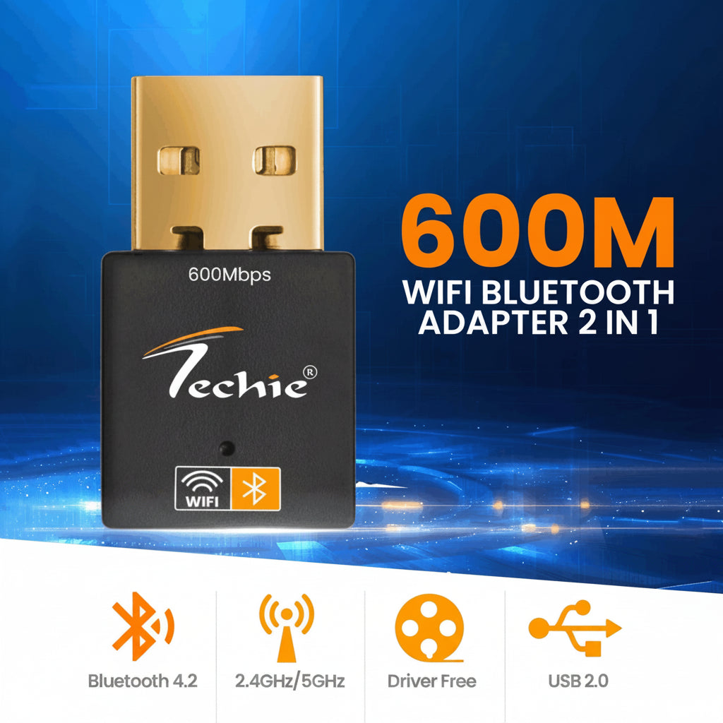 Techie | USB WiFi Adapter | TC-WIA603S | USB WiFi 600M BT 4.2