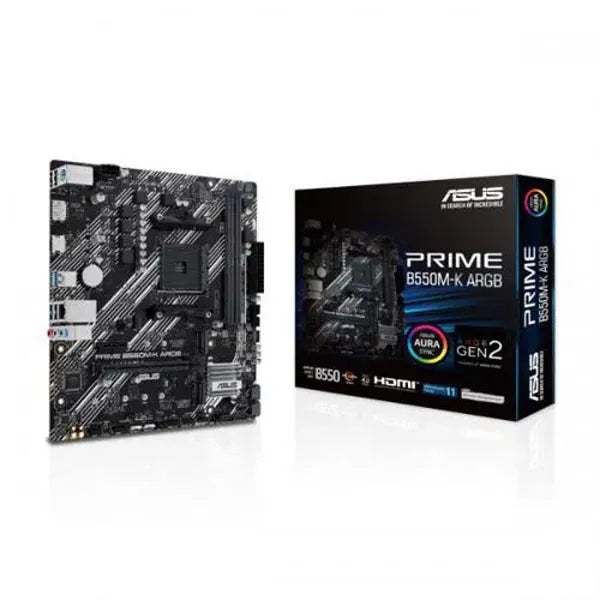 ASUS Prime B550M-K ARGB AM4 Micro-ATX Motherboard