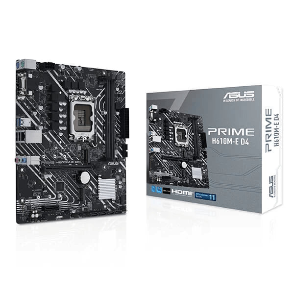ASUS Prime H610M-E D4 mATX Intel Motherboard (12th/13th/14th Gen)