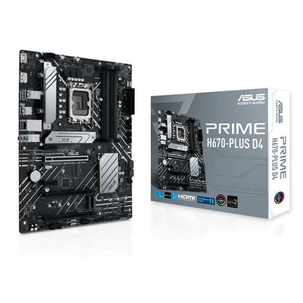 ASUS Prime H670-Plus D4 ATX Intel Motherboard (12th/13th/14th Gen)
