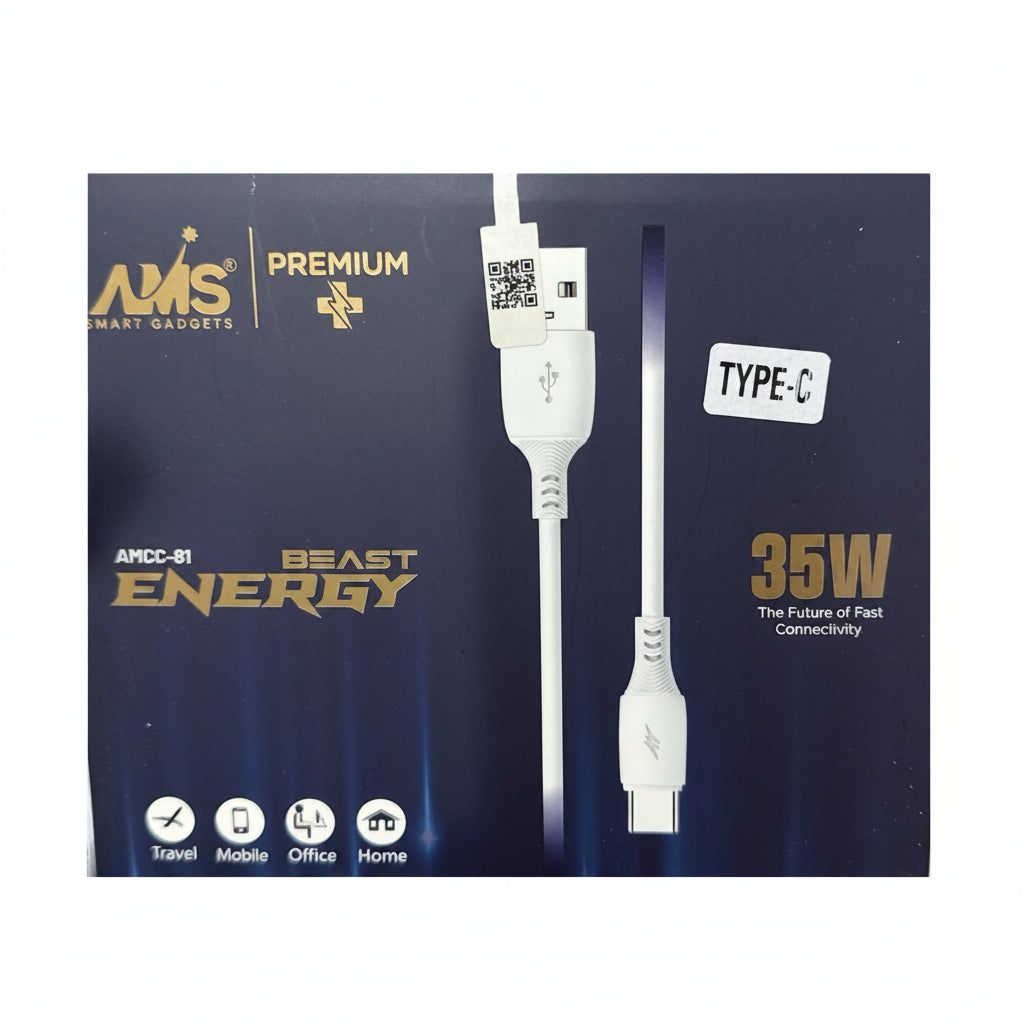 AMS Beast Energy 35W Type C Fast Charging Cable AMCC-81