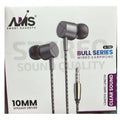AMS Bull Series A-142 Wired Earphones 10mm Driver 3.5mm Jack