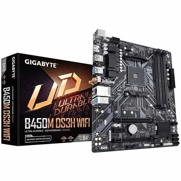 Gigabyte B450M DS3H WiFi AM4 Micro-ATX Gaming Motherboard for AMD Ryzen