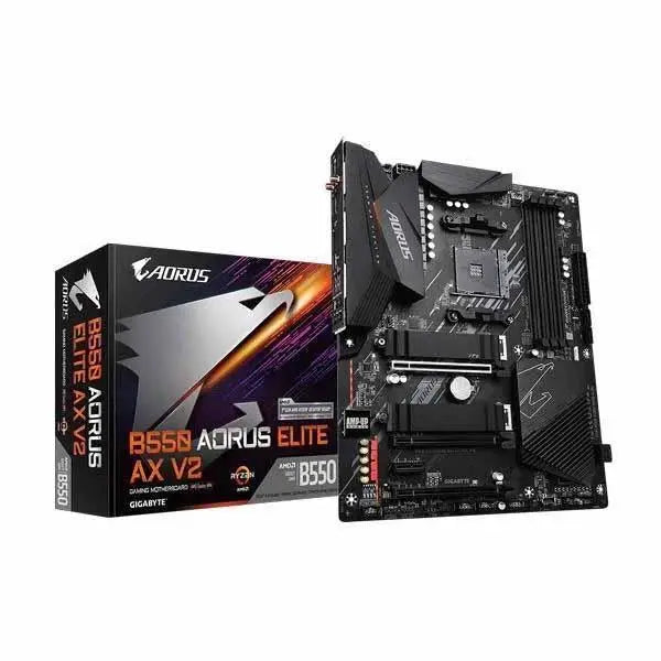 Gigabyte B550 AORUS Elite AX V2 DDR4 ATX Motherboard with WiFi 6 for AMD Ryzen 3000 & 5000 Series