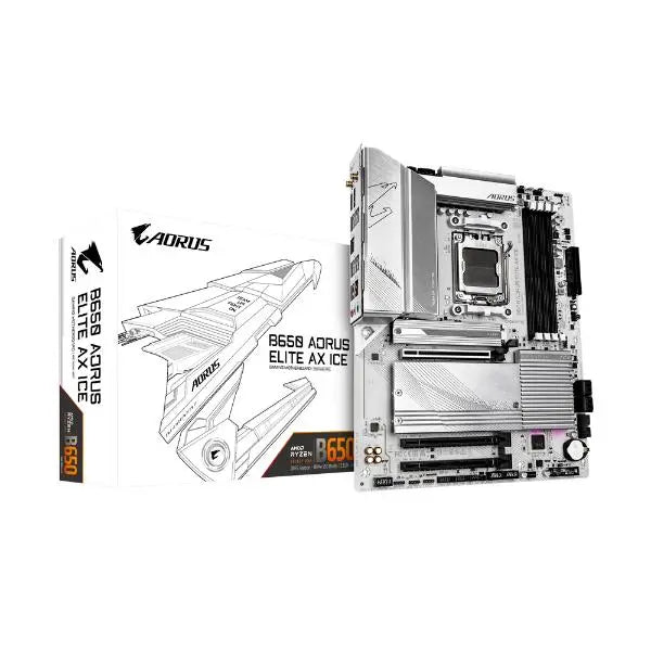 Gigabyte B650 AORUS ELITE AX ICE AM5 ATX Motherboard – AMD B650 Chipset