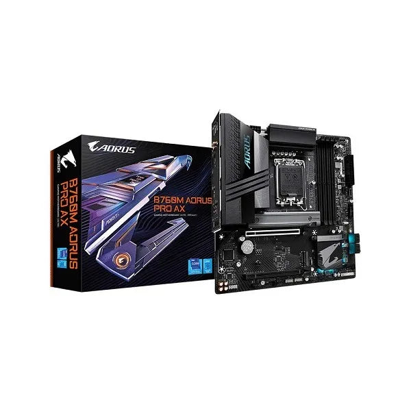 Gigabyte B760M AORUS Pro AX DDR5 mATX Motherboard (Intel 12th–14th Gen, LGA1700)