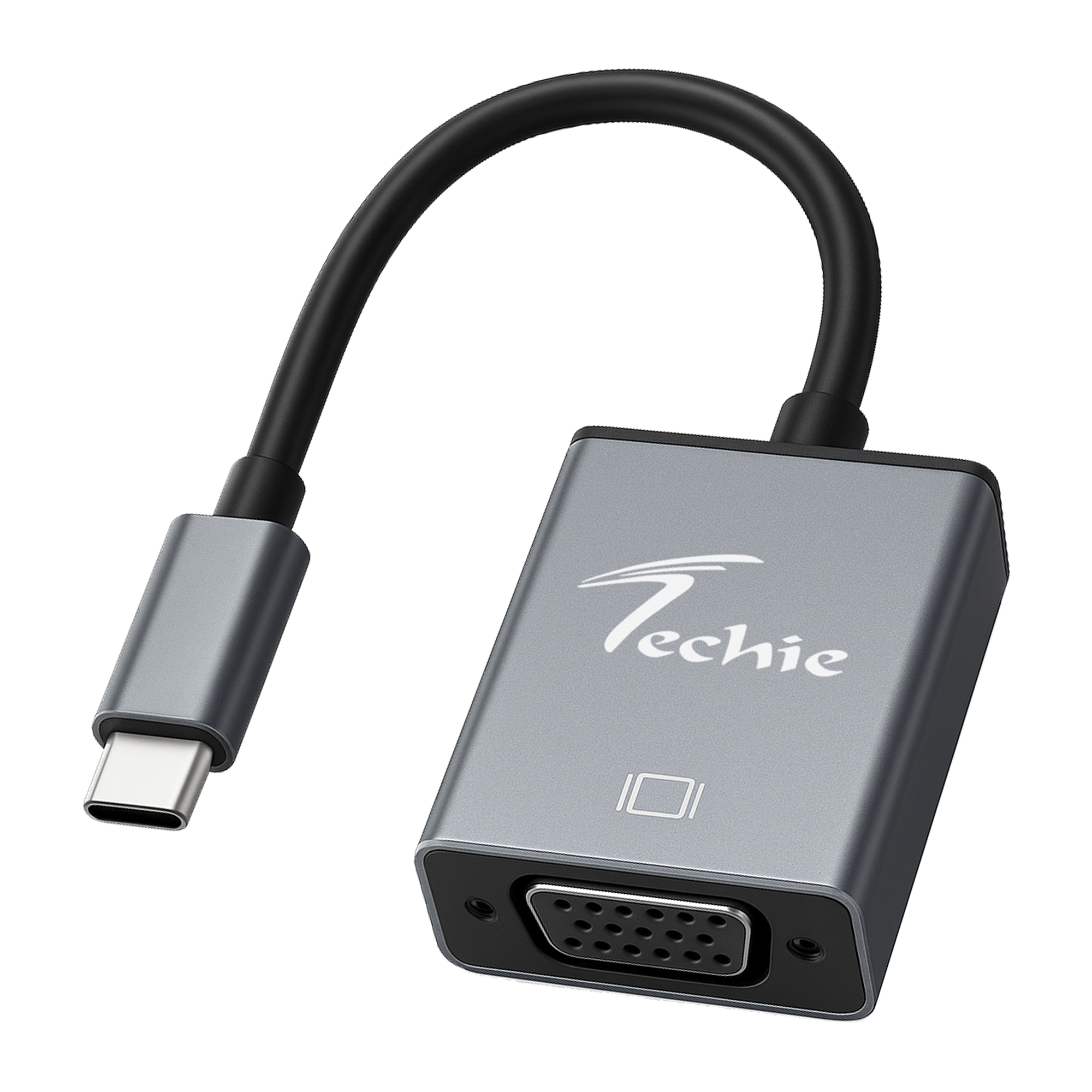 KRR USB Type-C to VGA Converter | 4K Ultra HD Display Adapter | USB-C to VGA Adapter for Laptop & Monitor