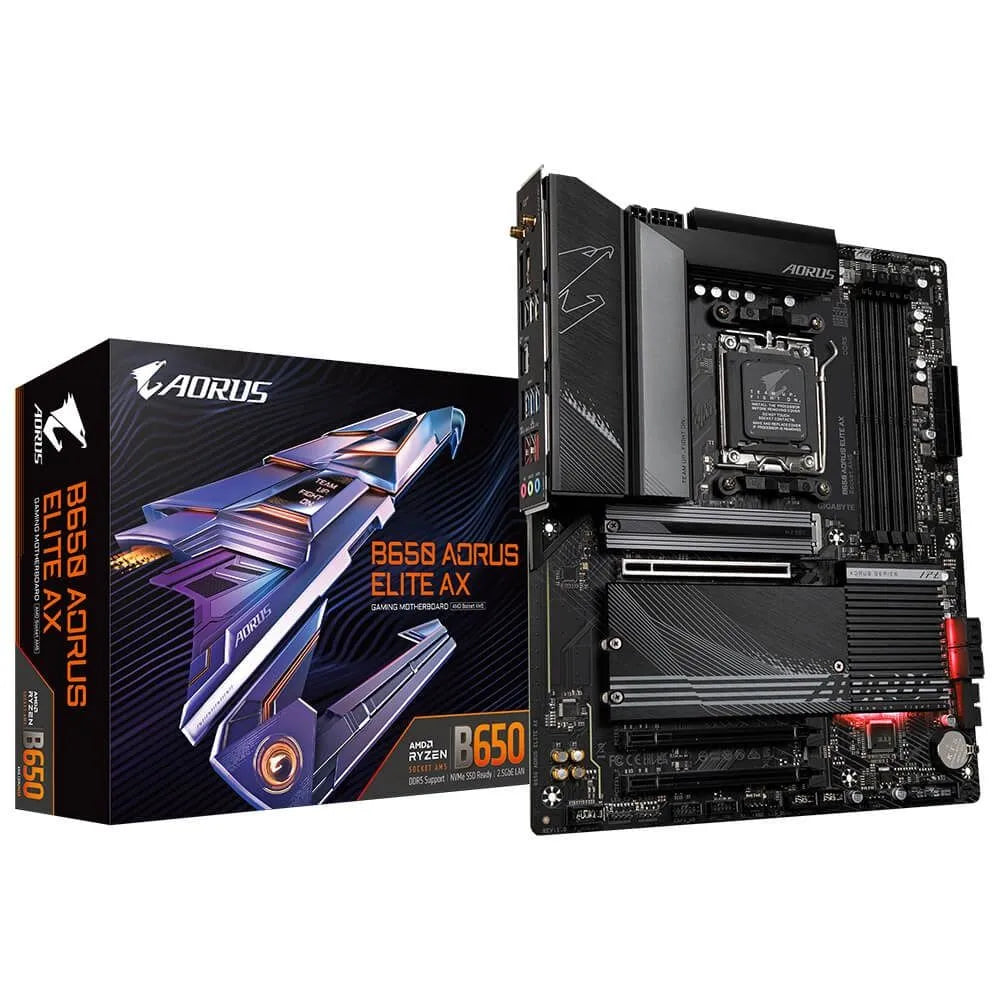 Gigabyte B650 AORUS Elite AX DDR5 AM5 ATX Motherboard with WiFi 6E for AMD Ryzen 7000 Series