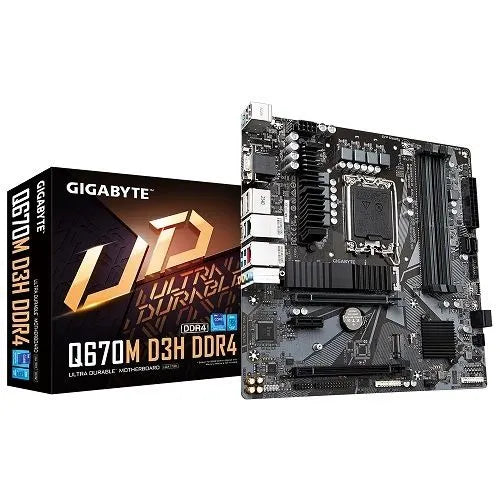 Gigabyte Q670M D3H DDR4 LGA 1700 Micro-ATX Intel Motherboard (Rev. 1.0)