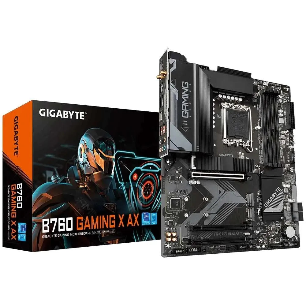 Gigabyte B760 GAMING X AX Motherboard (LGA1700, Intel 12th–14th Gen, mATX, Wi-Fi)