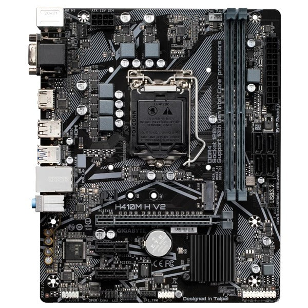 Gigabyte H410M-H V2 Motherboard (LGA1200, Intel 10th Gen, mATX, DDR4)