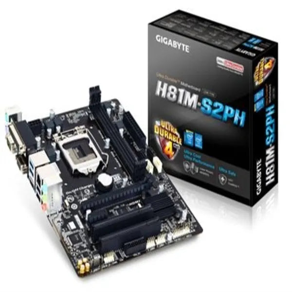 Gigabyte H81M-S2PH Motherboard (LGA1150, Intel 4th Gen, mATX, DDR3)
