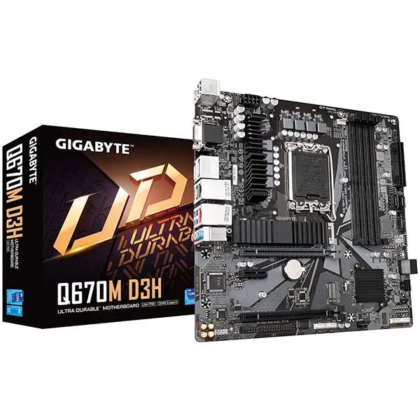 Gigabyte Q670M D3H LGA1700 Micro-ATX DDR5 Motherboard