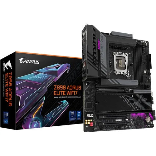 Gigabyte Z890 AORUS Elite Wi-Fi 7 ATX Intel LGA1851 DDR5 Motherboard (Matte Black)