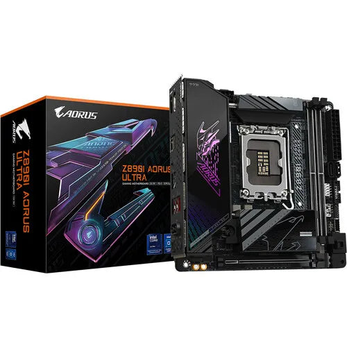 Gigabyte Z890I AORUS Ultra Wi-Fi 7 DDR5 Intel LGA1851 Mini-ITX Motherboard (Matte Black)