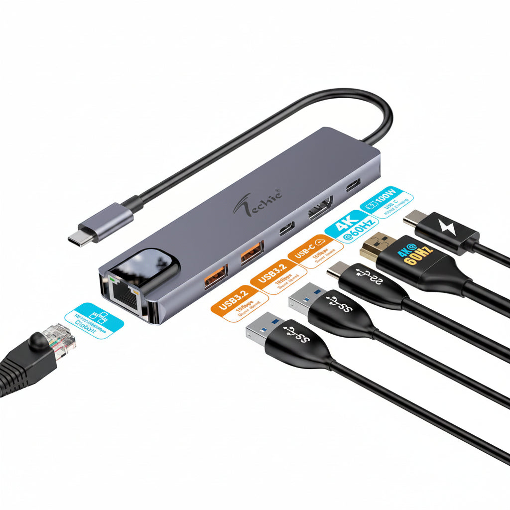 HUBTC9 | Type-C 6-in-1 Hub | NA | Universal Compatibility