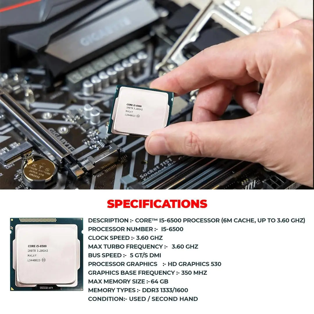 Refurbished intel Core i5-6th Gen Processor