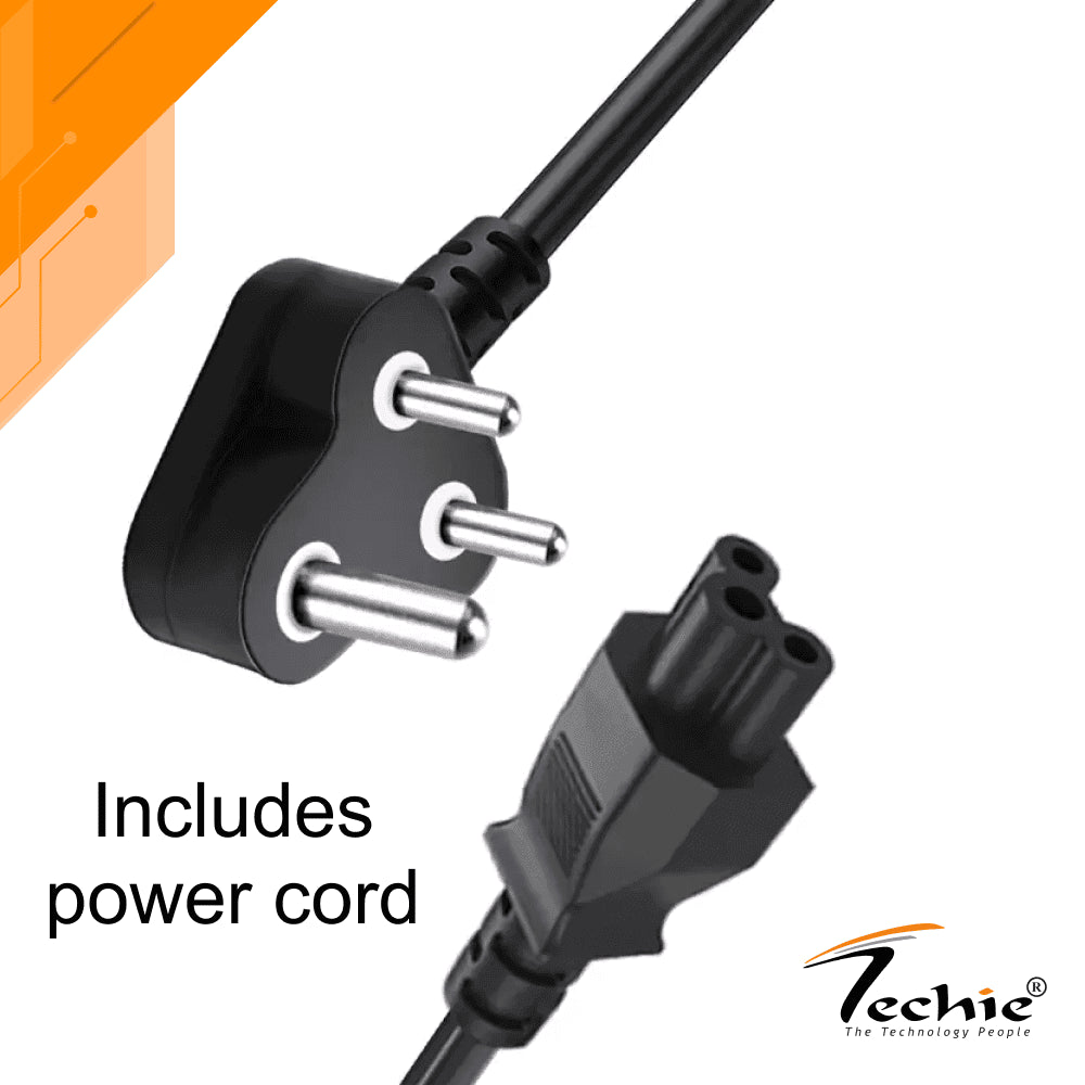 Techie | Laptop Power Cable | TLPC-1 | Universal