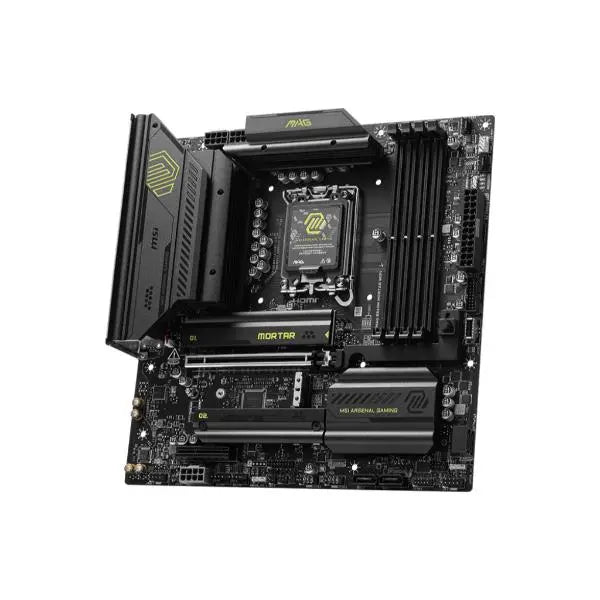 MSI MAG B860M MORTAR WiFi LGA 1851 Micro-ATX Motherboard – DDR5, PCIe 5.0, Intel 13th/14th Gen CPUs