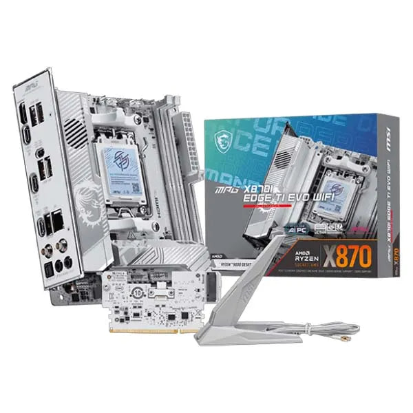 MSI MPG X870I EDGE TI EVO WIFI Mini-ITX Motherboard – AMD X870, DDR5, PCIe 5.0, WiFi 7