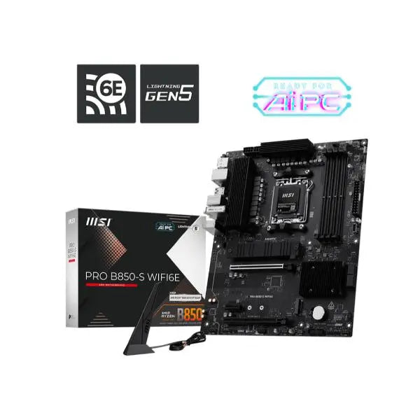 MSI PRO B850-S WiFi 6E Micro-ATX Motherboard (Intel B850, DDR5, PCIe 5.0, 2.5G LAN)