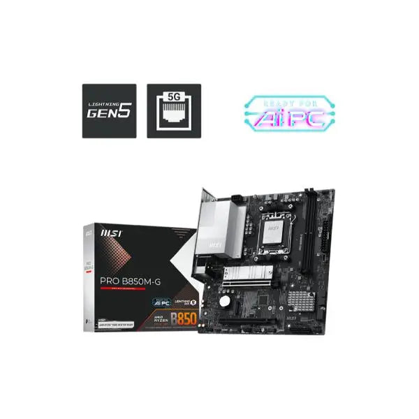 MSI PRO B850M-G Micro-ATX Motherboard (Intel B850, DDR5, PCIe 5.0, 2.5G LAN)