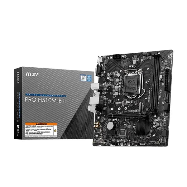MSI PRO H510M-B II LGA 1200 Micro-ATX Motherboard for Intel 10th/11th Gen CPUs