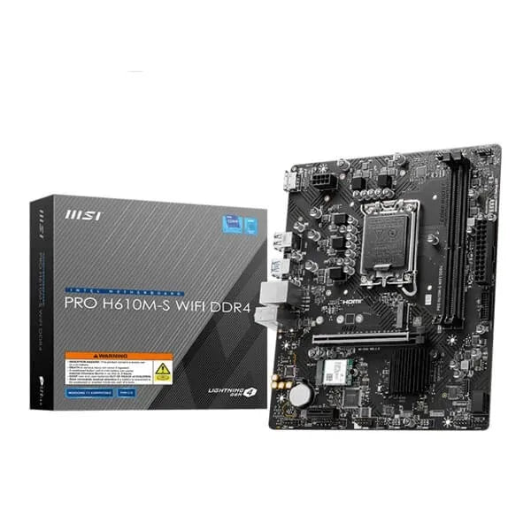 MSI PRO H610M-S WiFi DDR4 Intel H610 Micro-ATX Motherboard