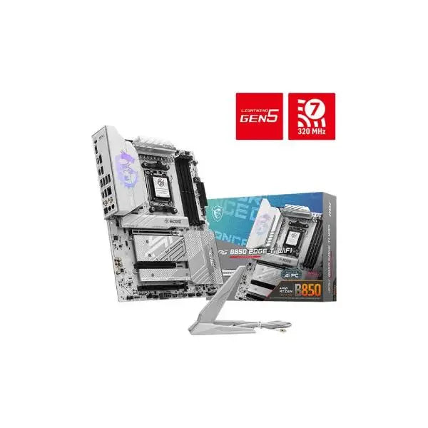 MSI MPG B850 Edge Ti WiFi AM5 ATX Motherboard – DDR5, PCIe 5.0, WiFi 6E for AMD Ryzen 7000/8000/9000