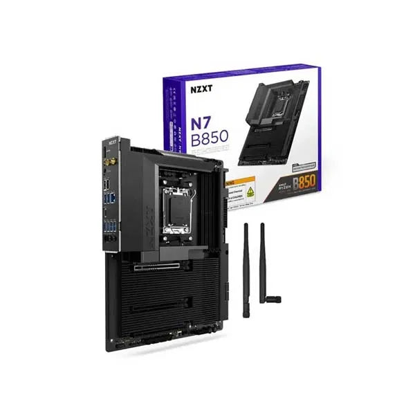 NZXT N7 B850 AM5 ATX Gaming WiFi Motherboard for AMD Ryzen 7000/8000 Series (Black)