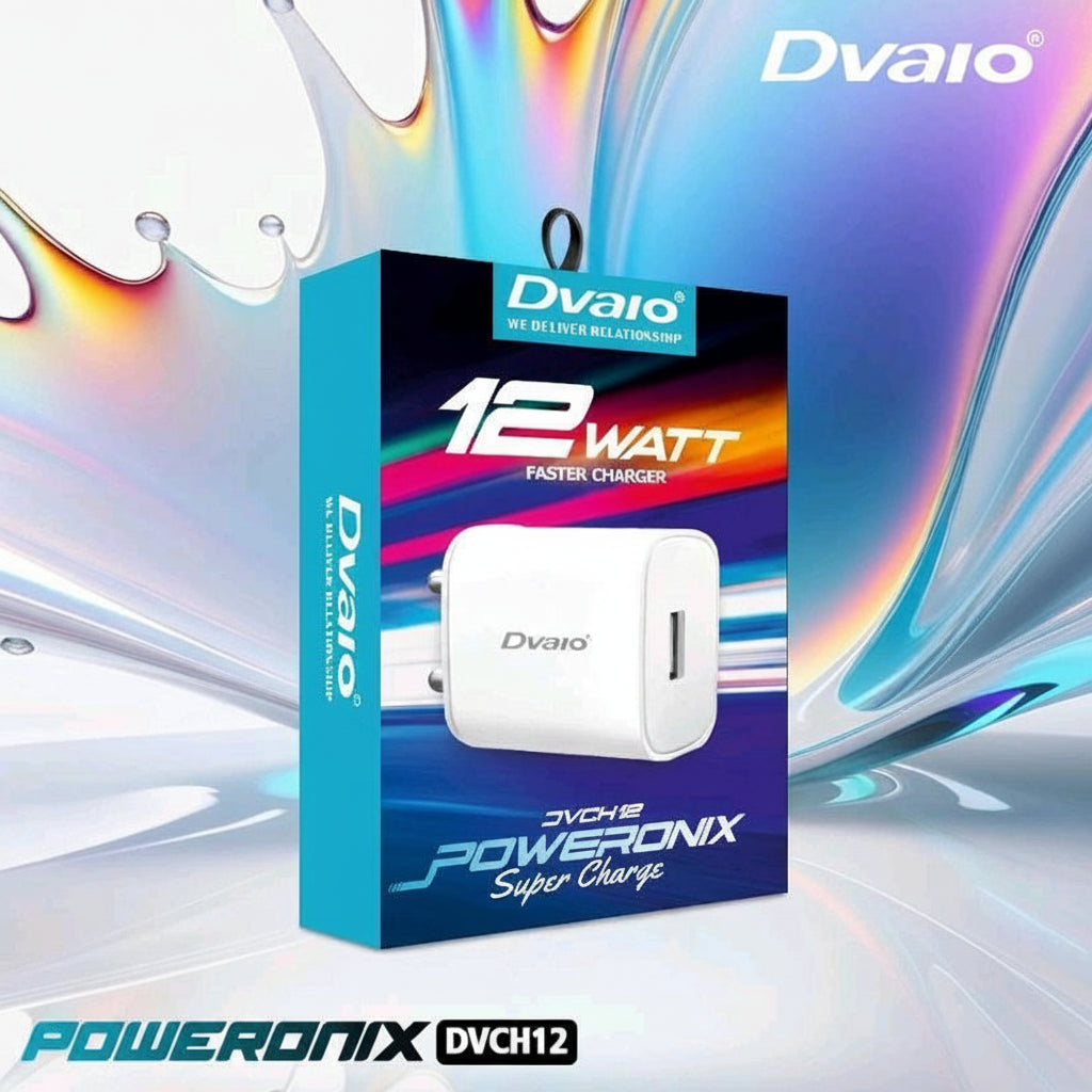 Dvaio | Fast Charger | DVCH12 | 12W Poweronix USB Wall Charger