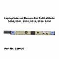 Laptop internal camera module for Dell Latitude laptops with part number 0XMGG on a white background.