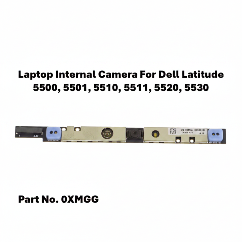 Laptop internal camera module for Dell Latitude laptops with part number 0XMGG on a white background.