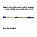 Laptop internal camera module for Dell Inspiron laptops with part number 0HK46K on a white background.