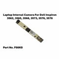 Laptop internal camera module for Dell Inspiron with part number F08KG on a white background
