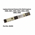 Laptop internal camera module for Dell Inspiron with part number G4JK9 on a white background.
