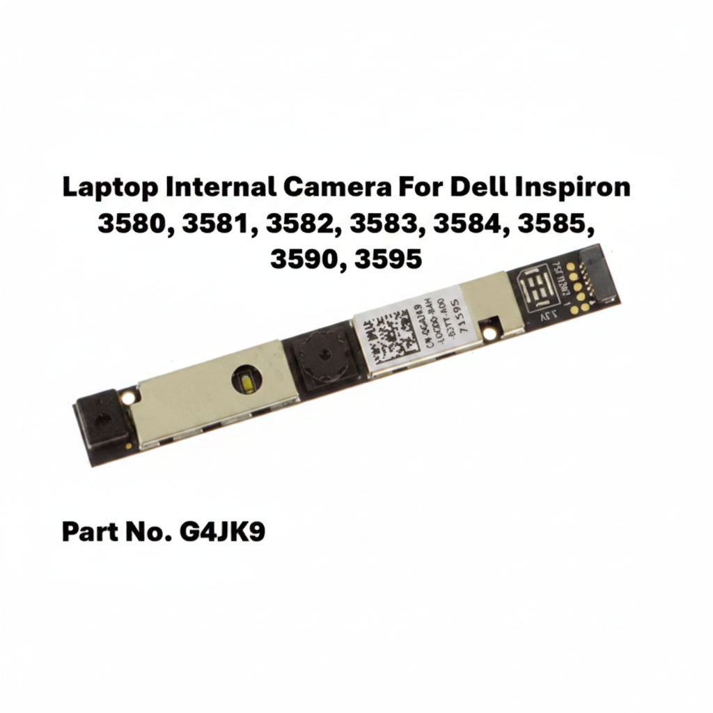 Laptop internal camera module for Dell Inspiron with part number G4JK9 on a white background.