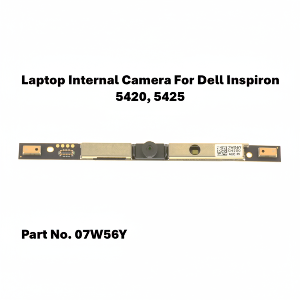 Laptop internal camera module for Dell Inspiron 5420, 5425 with part number 07W56Y on a white background.