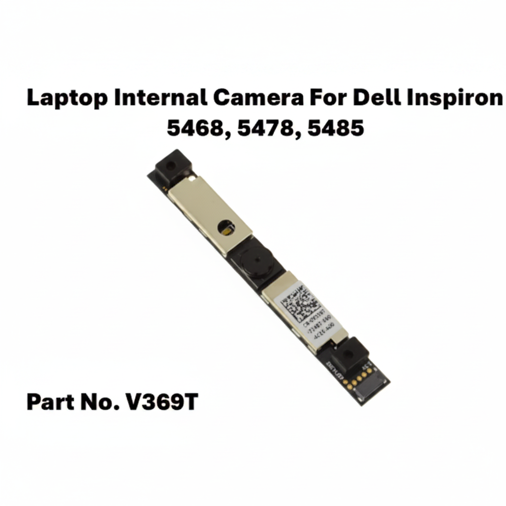 Laptop internal camera module for Dell Inspiron 5468, 5478, 5485 with Part No. V369T on a white background.