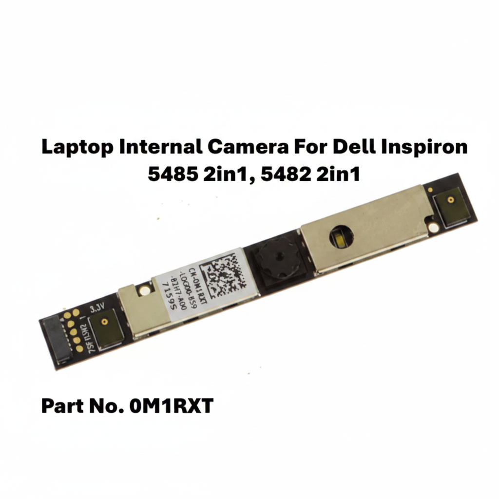 Laptop internal camera module for Dell Inspiron 5485 2in1 and 5482 2in1 on a white background