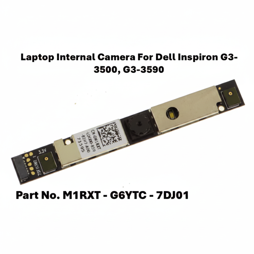 Laptop internal camera module for Dell Inspiron G3 with part numbers on a white background
