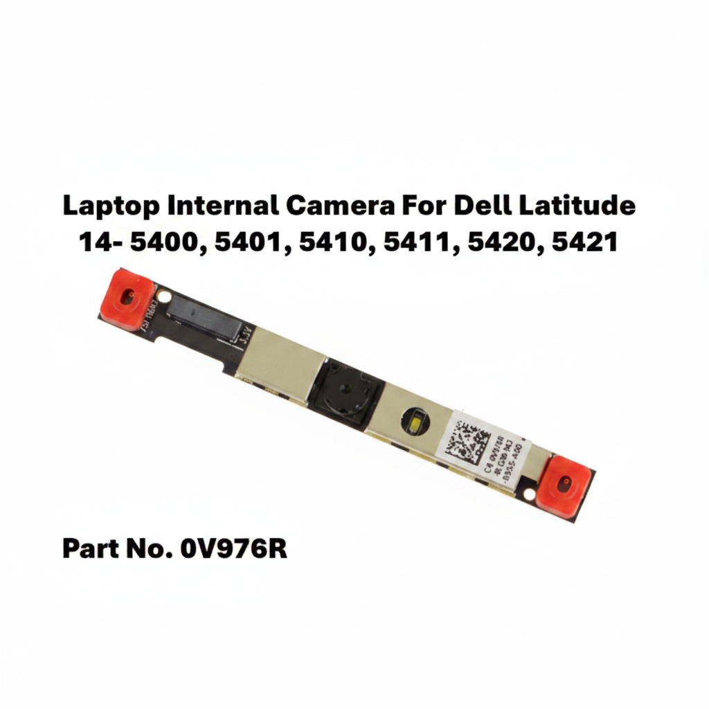 Laptop internal camera module for Dell Latitude laptops with part number 0V976R on a white background.