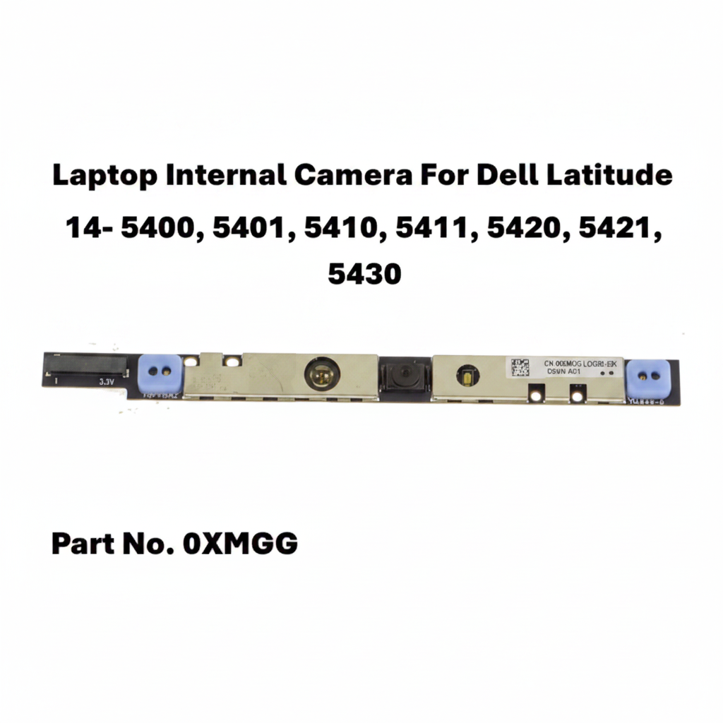 Laptop internal camera module for Dell Latitude laptops with part number 0XMGG on a white background.