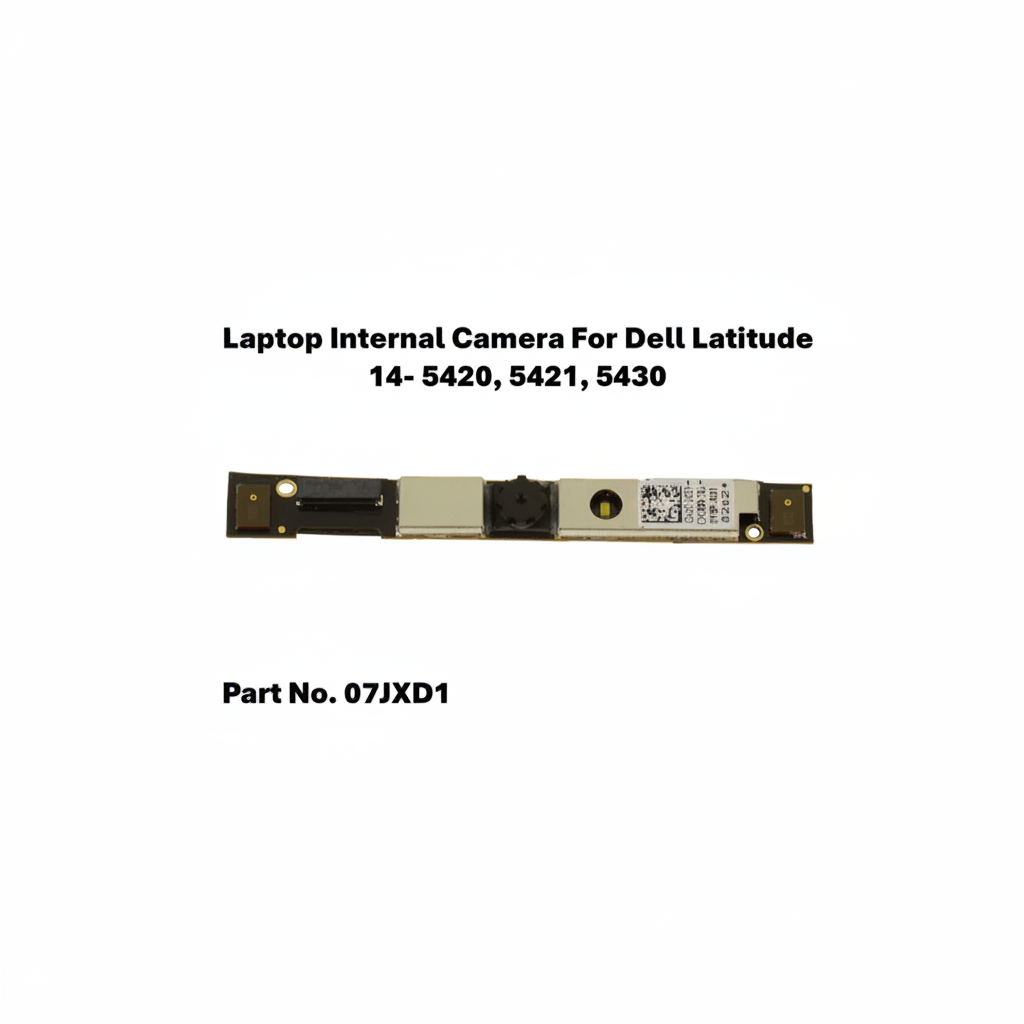 Laptop internal camera module for Dell Latitude 14-5420, 5421, 5430 with part number 07JXD1 on a white background.