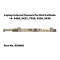 Laptop internal camera for Dell Latitude laptops with part number 0XH90J on a white background.