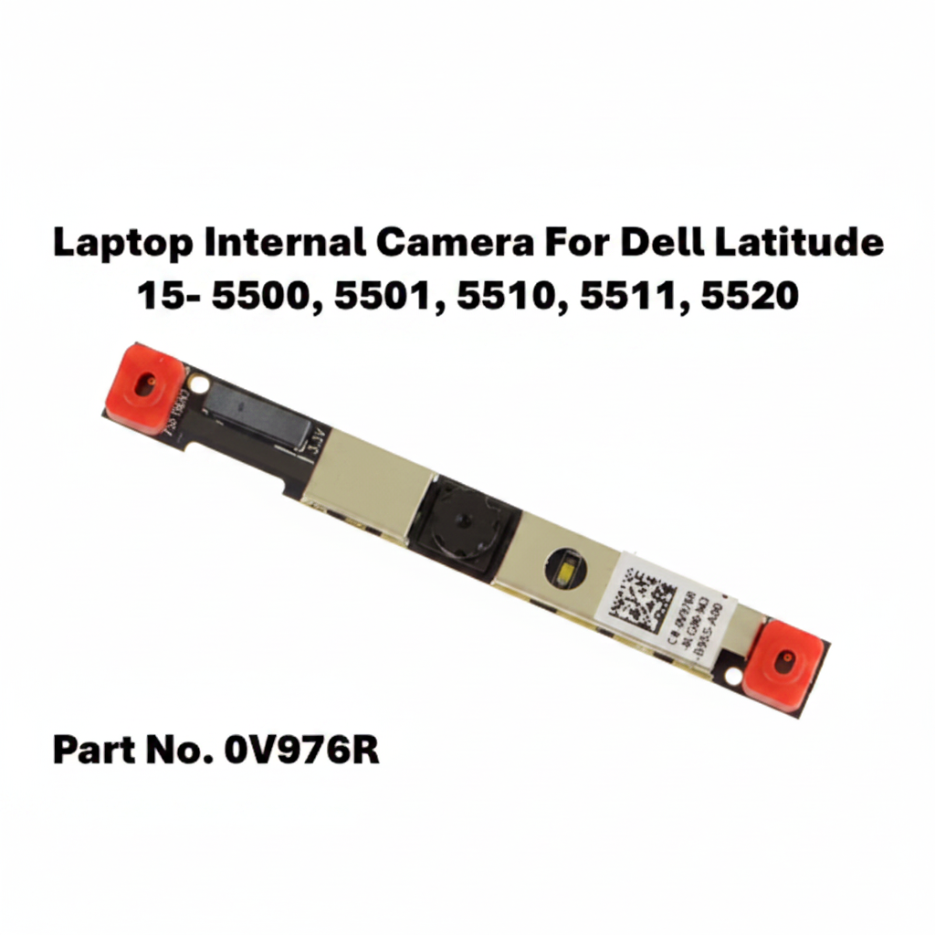 Laptop internal camera module for Dell Latitude laptops with part number 0V976R on a white background.
