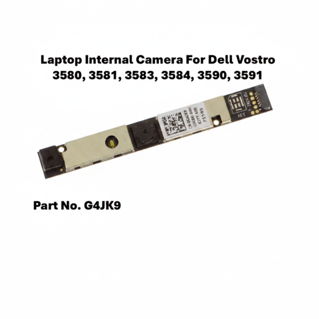 Laptop internal camera module for Dell Vostro with part number G4JK9 on a white background