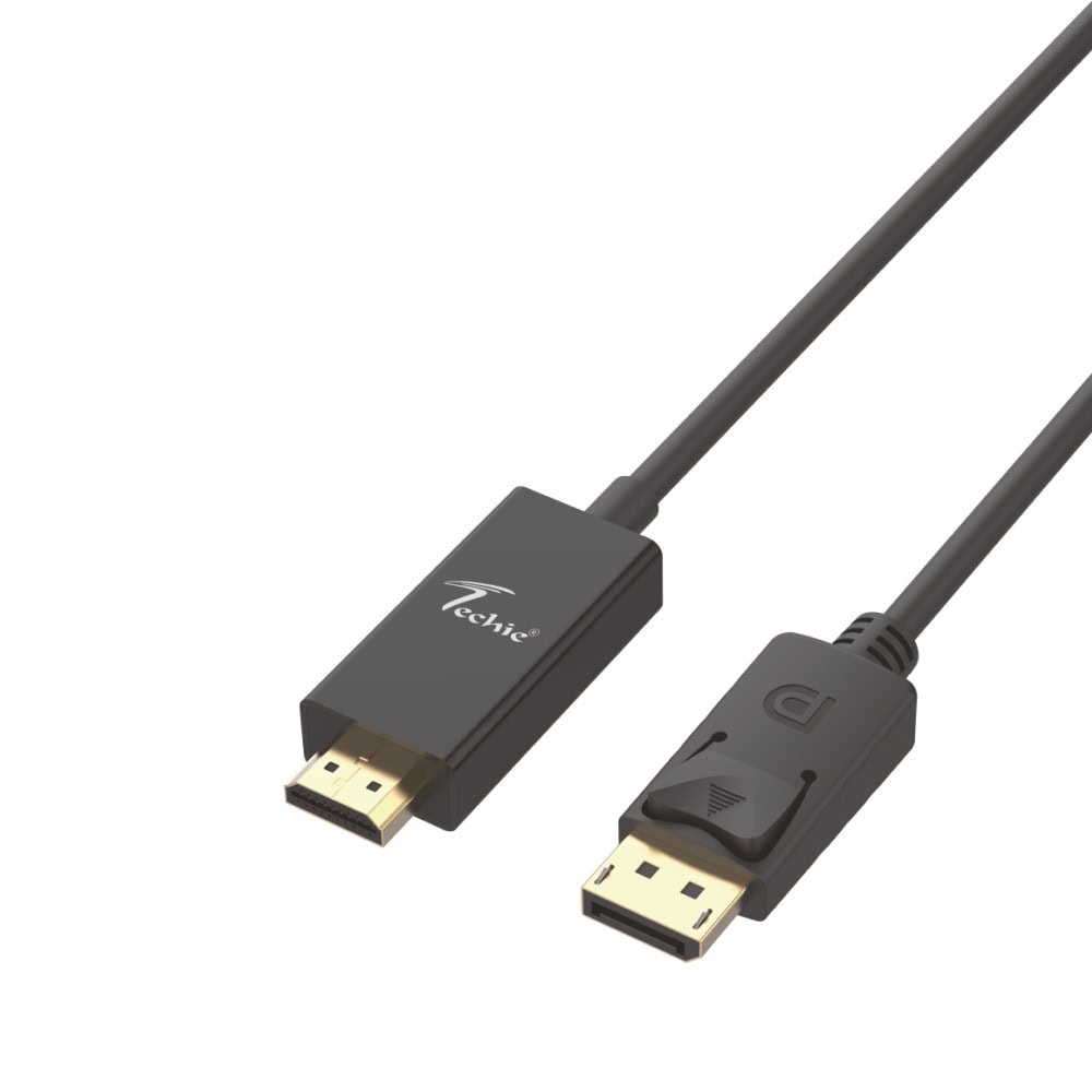 Techie DisplayPort to HDMI 4K Cable 1.8M | DP to HDMI Video Cable | Ultra HD Display Cable