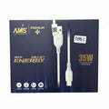 AMS AMCC-81 Type-C 35W Fast Charging Cable Premium USB C Data Cable